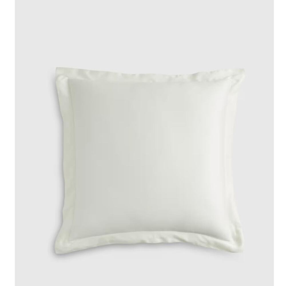 Quince 700 TC Giza Cotton Luxury Sateen Euro Sham 26x26 White  NWOT